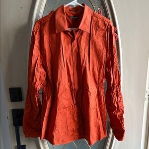 Express Men's Orange Shirt Jacket